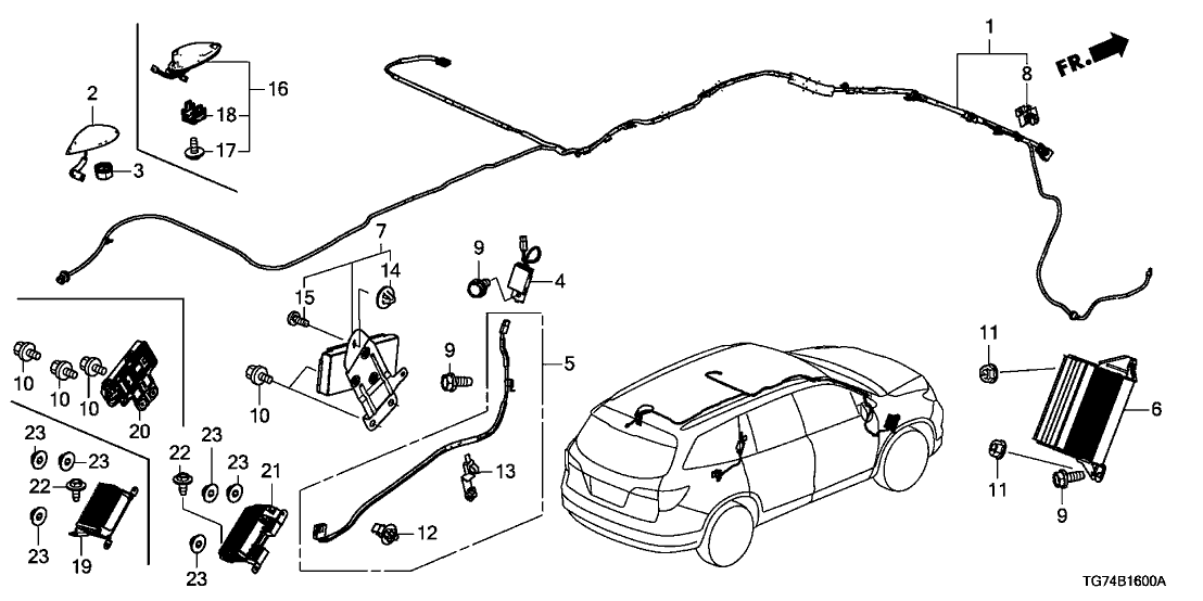 Honda 39886-TG7-A21RM UNIT, AMP & TUNER (RMD)(WARRANTY) (PANASONIC)