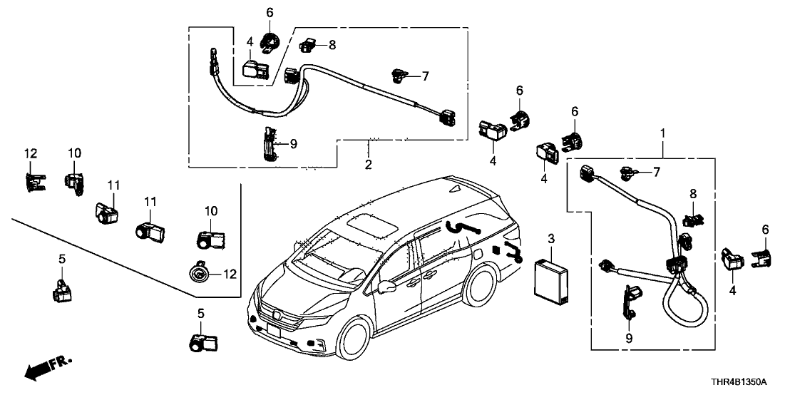 Honda 39670-THR-A12 UNIT, PARKING SENSOR