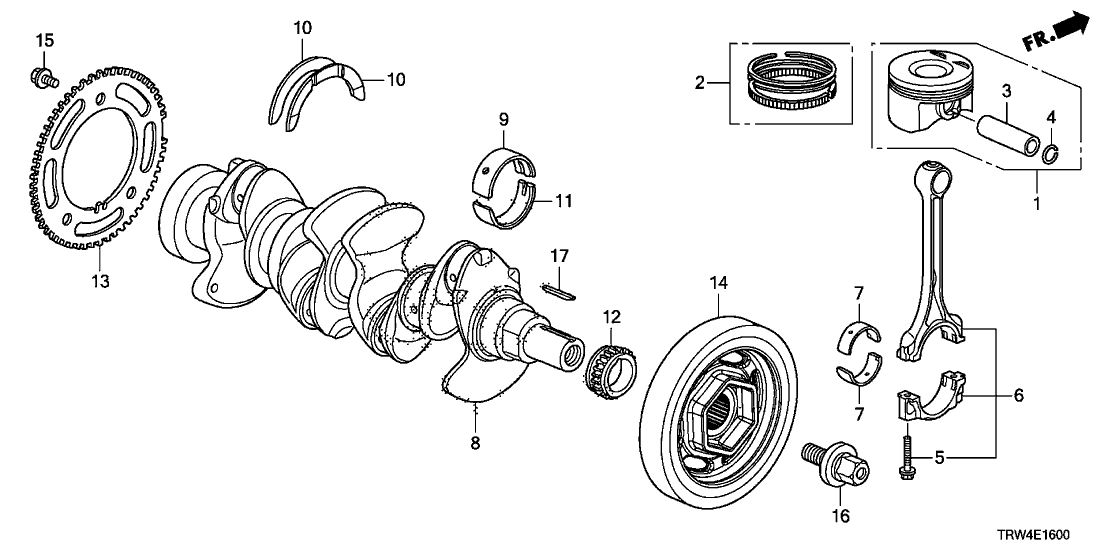 Honda 13331-5R0-004 Washer,Thrust