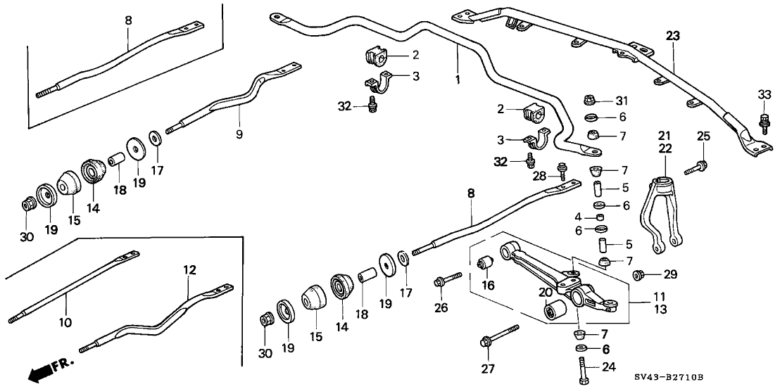 Honda 74180-SV7-A00 Bar, Strut