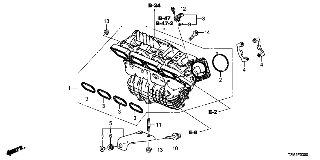Honda 17000-5LA-A01 Manifold Assembly, Intake