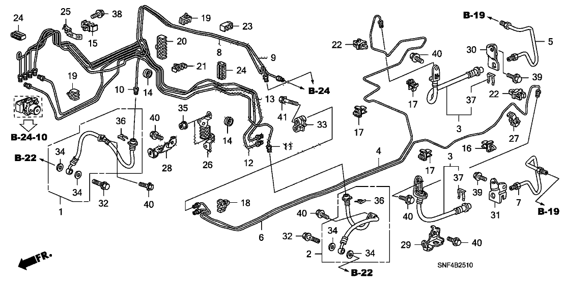 Honda 46376-SNF-A02 Pipe W, Brake