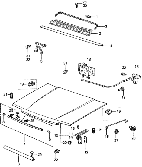 Honda 06630-SA8-000ZZ Hood, Engine