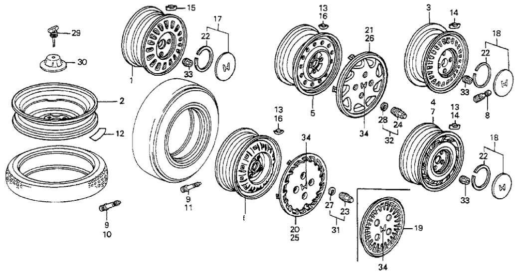 Honda 44733-SE0-983 Trim, Passenger Side Wheel (14")