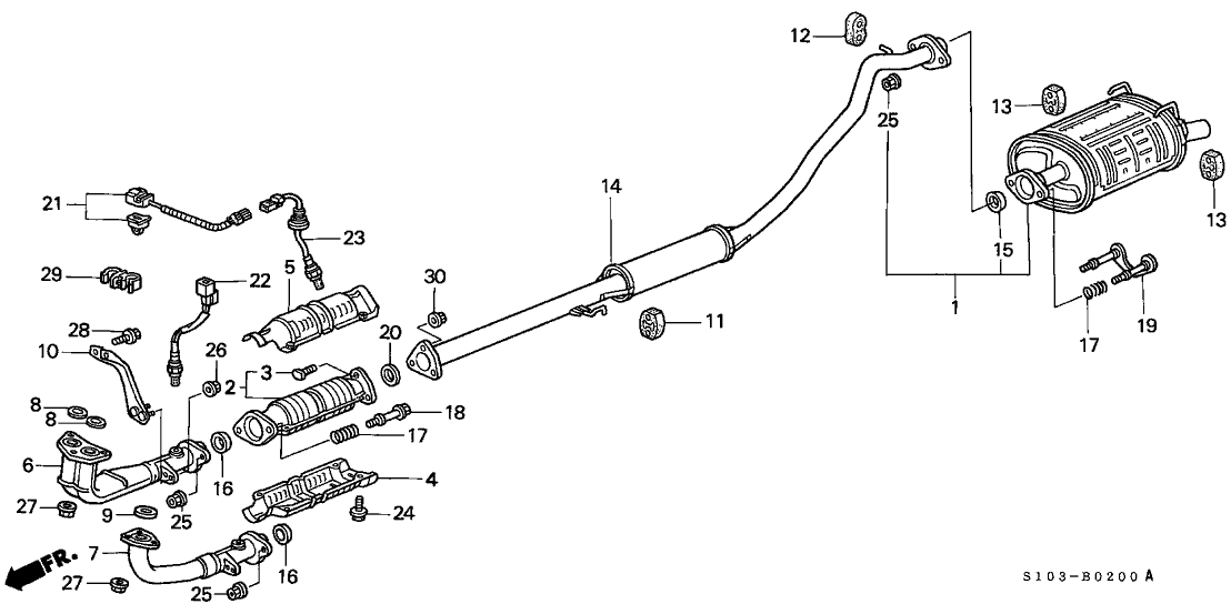 Honda 36533-P3F-A01 Clamp, Oxygen Sensor