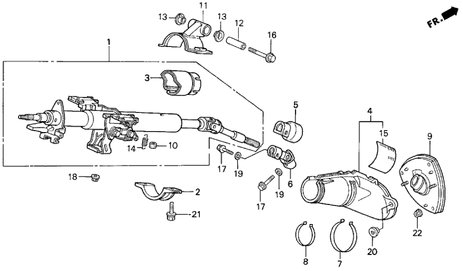 Honda 53371-SS0-A01 Spring, Column Hanger