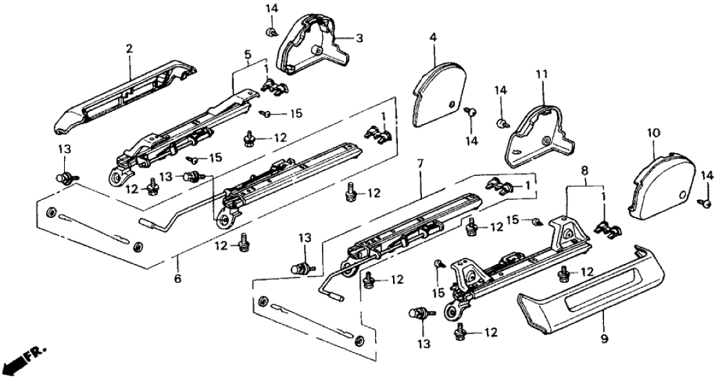 Honda 81280-SH5-A01 Adjuster, L. Slide (Inner)