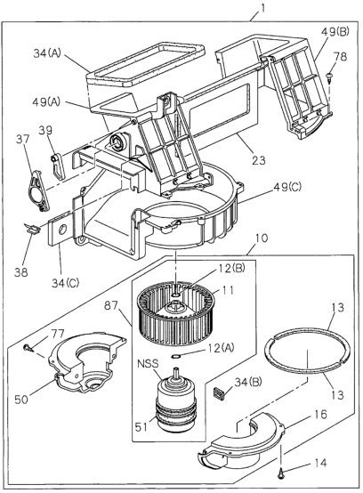 Honda 8-97069-409-0 Lining, Blower Unit