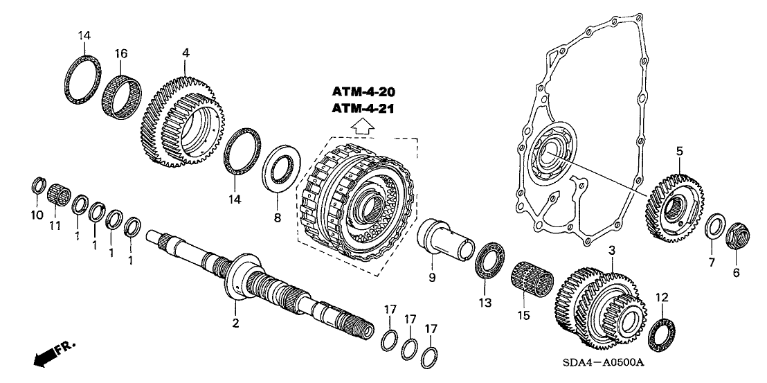 Honda 23210-RCL-A00 Mainshaft