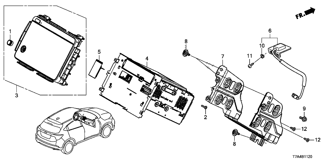 39100-T7A-A42RM Honda DISPLAY AUDIO NAVI