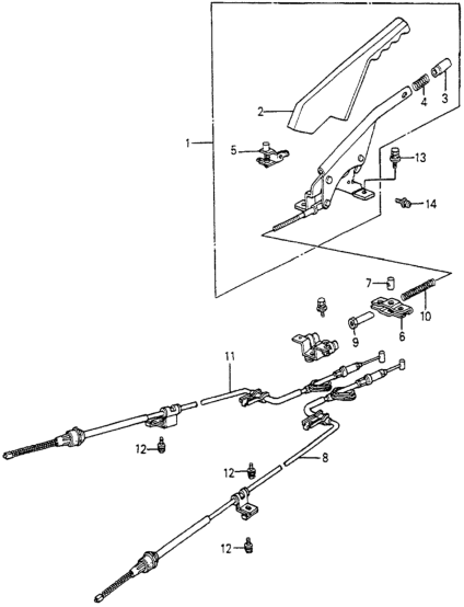 Honda 47105-SA5-030ZF Lever Assy., Parking Brake *YR62L* (PROPER BROWN)