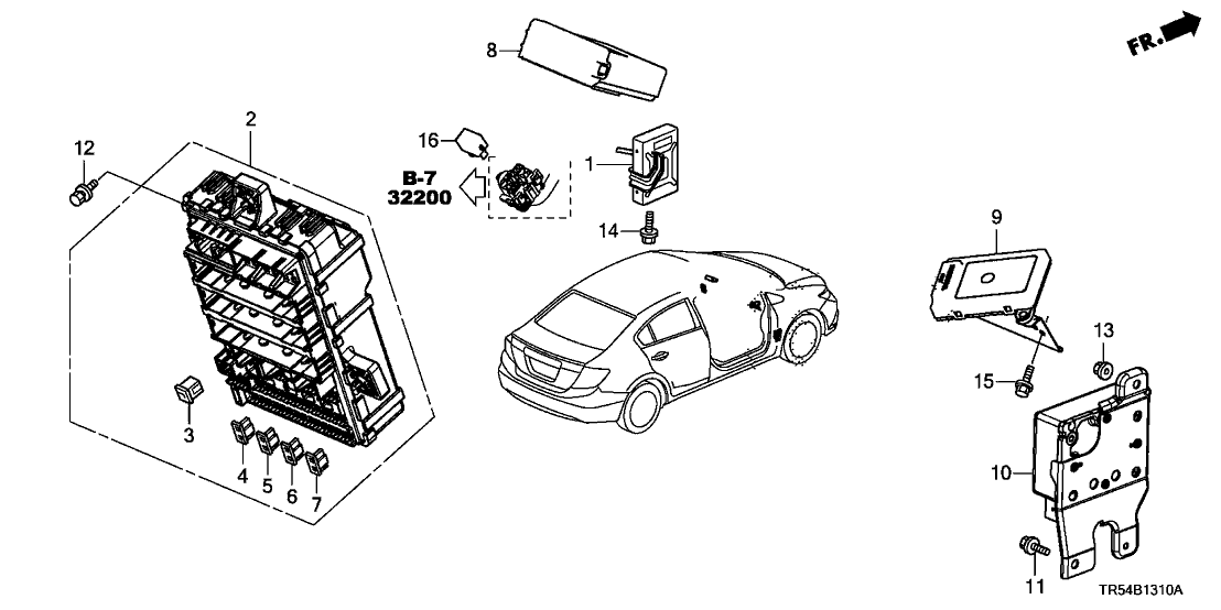 Honda 38200-TR5-A01 Box Assembly, Fuse