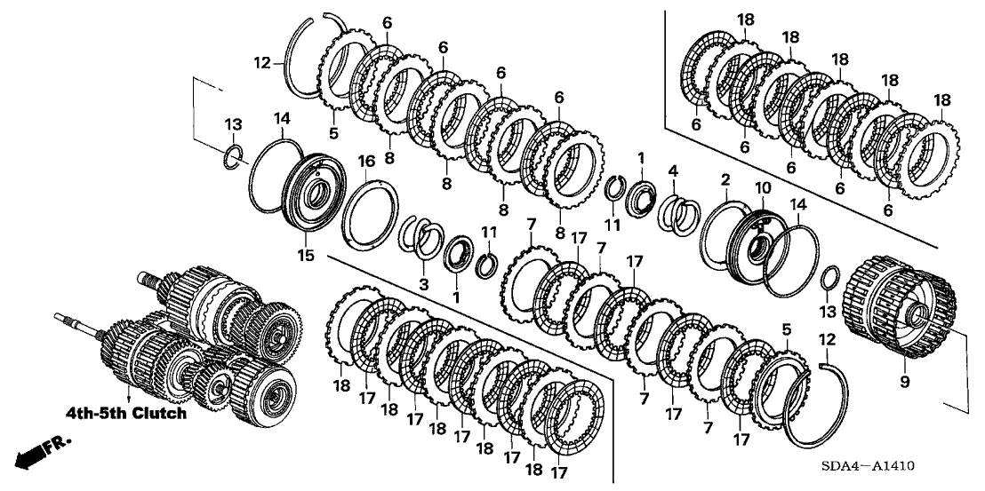 Honda 22661-PGF-003 Guide, Clutch (4-5)