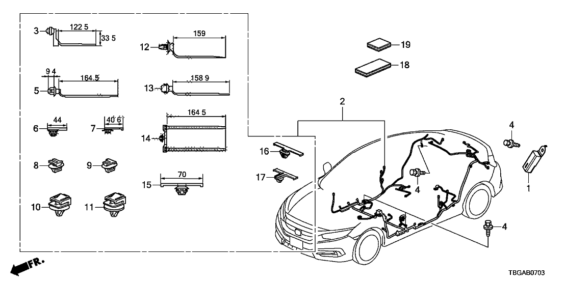 Honda 32107-TBG-A42 WIRE HARNESS, FLOOR