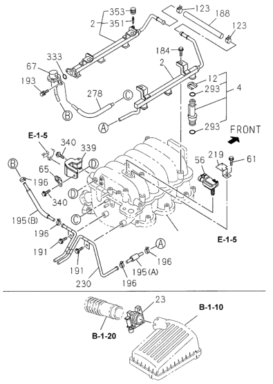 Honda 8-97119-713-0 Connector, L. Pressure