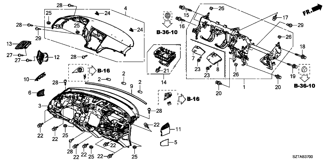 Honda 77466-SMA-000 Seal, FR. Instrument