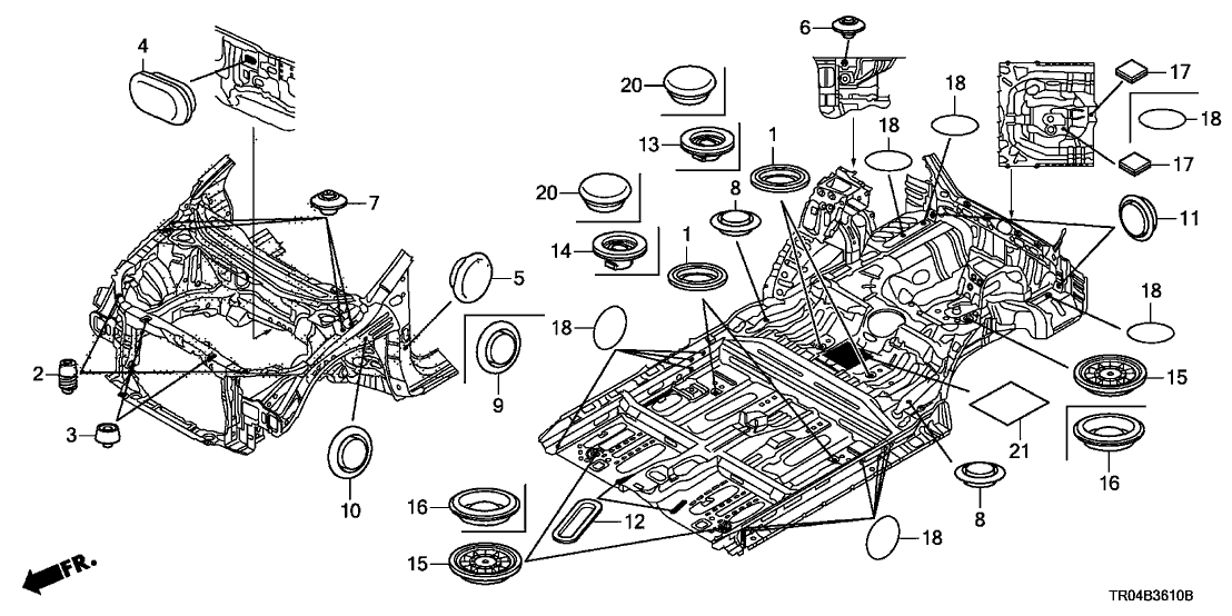 Honda 74681-TS6-H00 Ins Center,Mid Floor