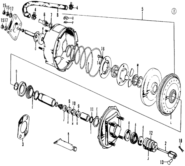 Honda 46400-634-671 Power Assembly, Master