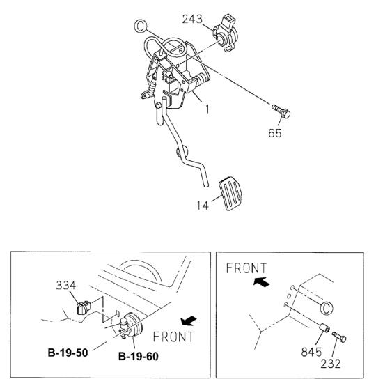 Honda 8-97333-413-0 Lever Pedal Side