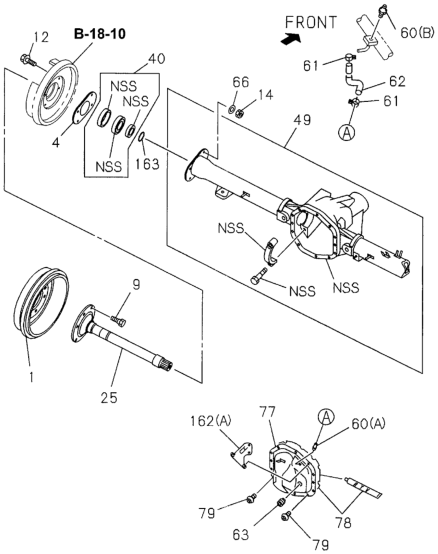 Honda 8-97134-273-0 Case, RR. Axle