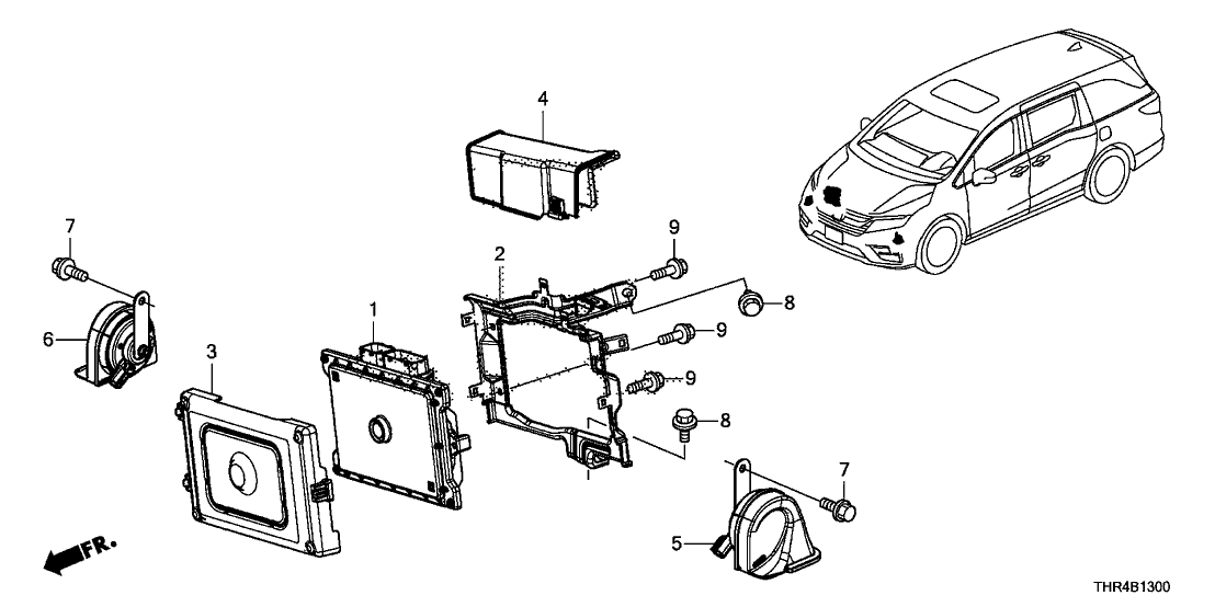 Honda 38150-TJB-305 Horn Assembly (High)