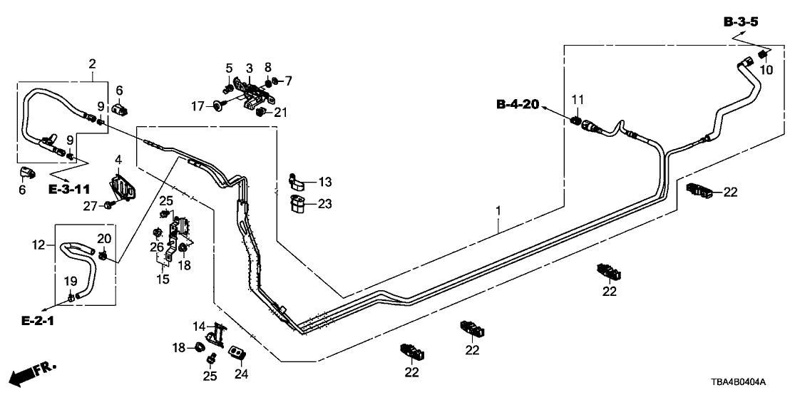 Honda 16050-TBA-L01 Pipe Set, Fuel