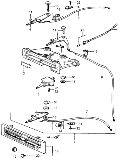 Honda 39371-SA0-010 Cable, Temperature Control