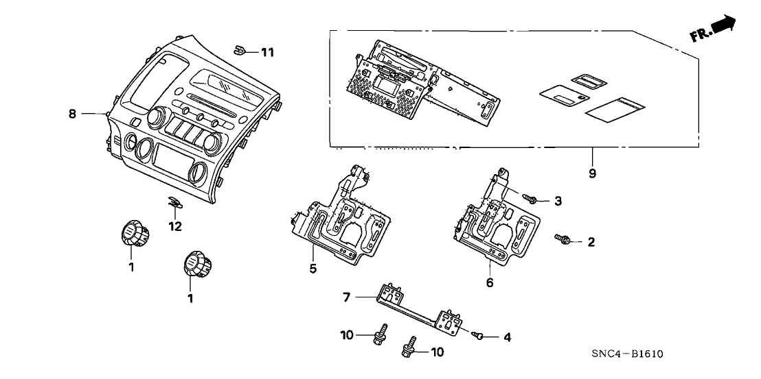 Honda 39100-SNA-A61ZCRM Audio Unit *B160L*