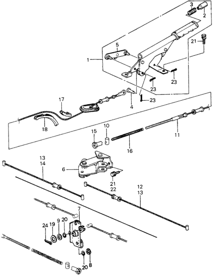 Honda 47105-SA4-305 Lever Assy., Parking Brake