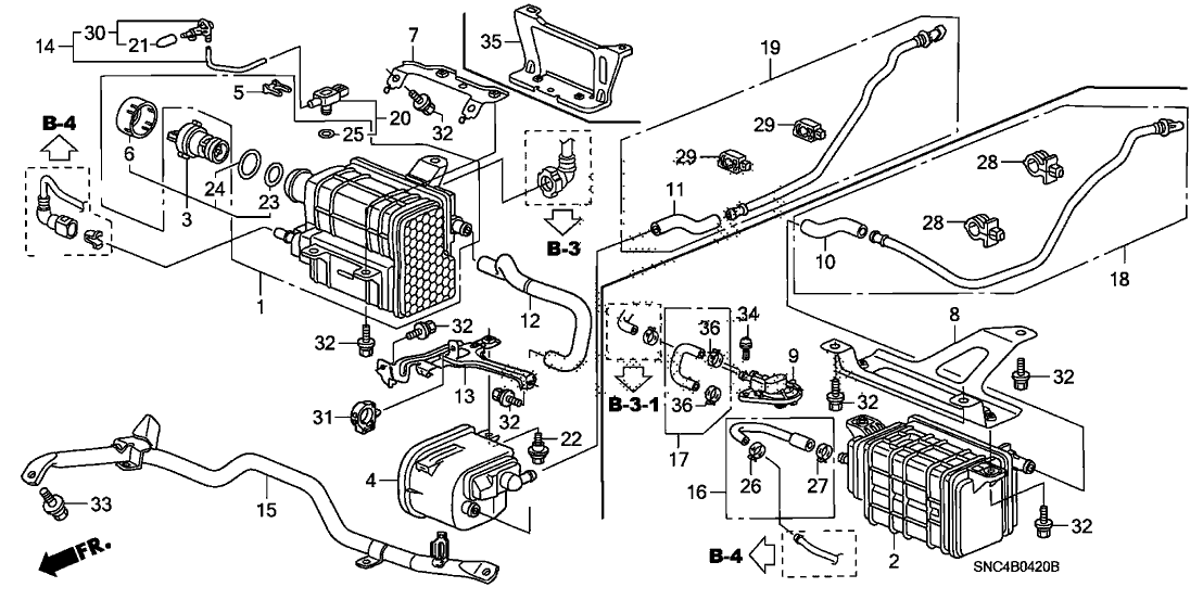 Honda 17744-SNC-L00 Tube, Canister Drain