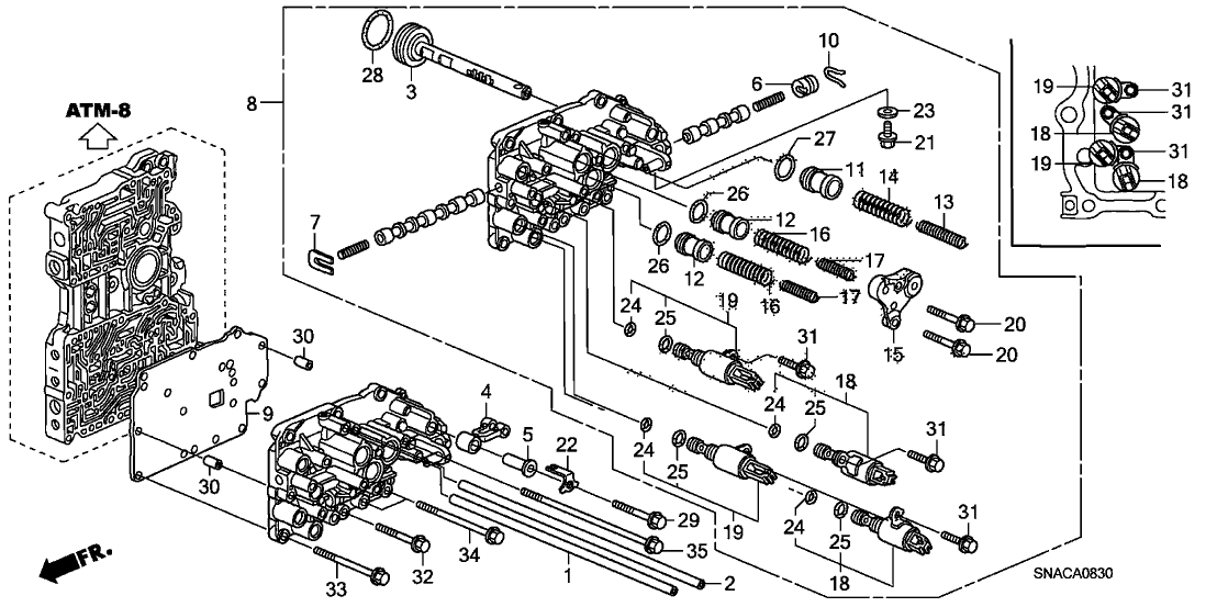 Honda 24635-PRP-000 Collar, Change Detent Arm