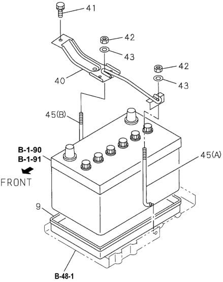 8-94371-709-1 Honda Rod, Tension Battery (L=204)
