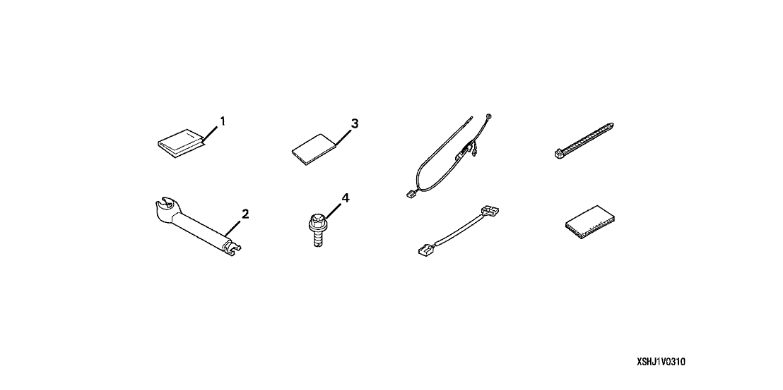 08V03-SHJ-101 Honda Attachment, Auto Day/Night Mirror