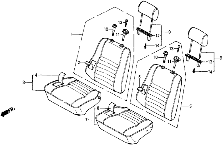 Honda 77230-SD9-662ZD Cushion Assy., R. FR. Seat *NH90L* (SILKY GRAY)