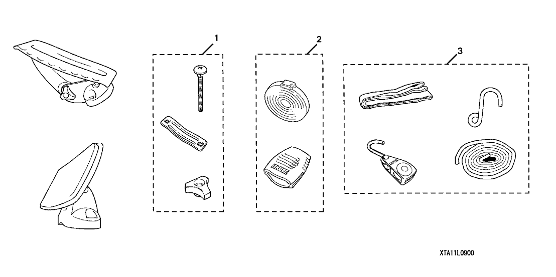 Honda 08L09-TA1-10002 Hardware Kit, Kayak Attachment