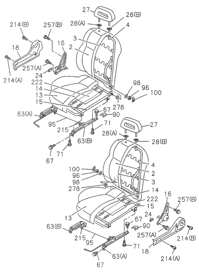 Honda 8-97009-215-0 Cover, Hinge Bucket Seat (Gray)