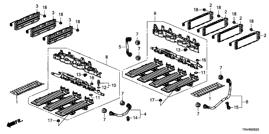 Honda 1J950-5WP-A00 Cooling Circuit A