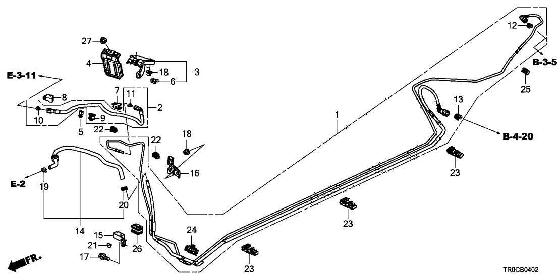 Honda 17761-TR0-A00 Stay, Fuel Pipe