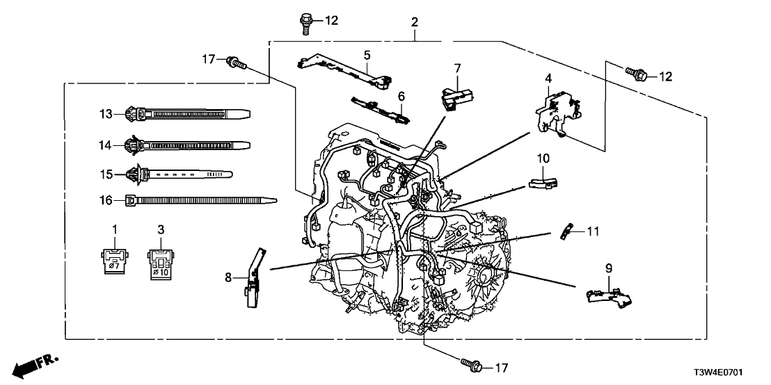 Honda 32126-5K1-A00 Holder, Engine Harn