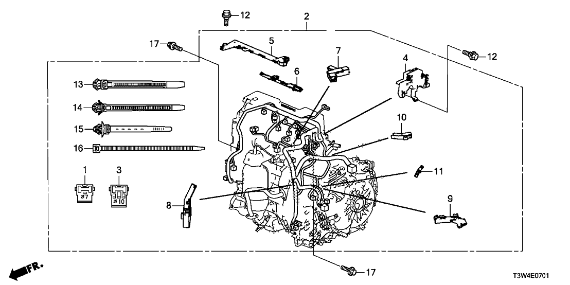 Honda 32128-5K1-A00 Holder, Engine Harn