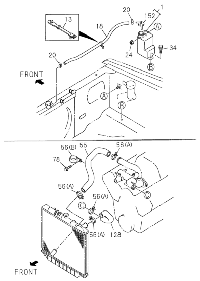 Honda 8-97135-906-2 Clip, Water Hose Radiator