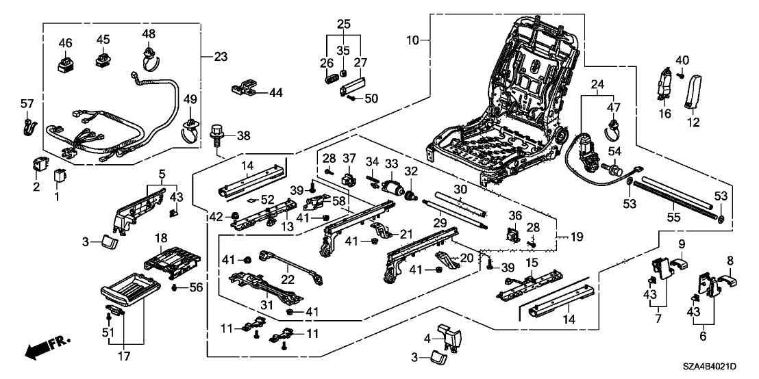 Honda 81644-SZA-A61 Assy,Bkt, Horz Wo Nt