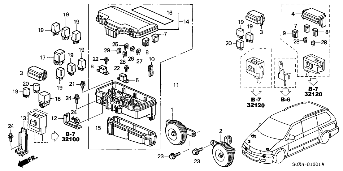 Honda 38183-S0X-A01 Cover, Fuse Box (Upper)