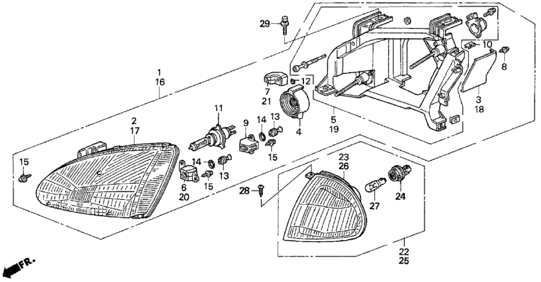 Honda 33105-SR2-A01 Holder B, R.