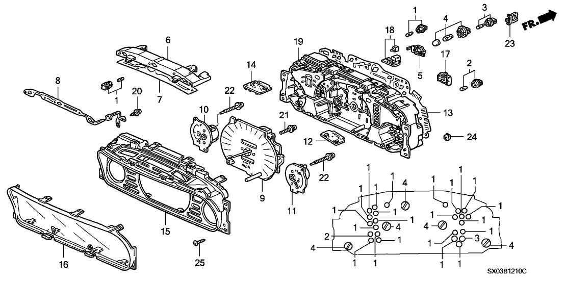 Honda 78235-SX0-A01 Case Assembly, Meter