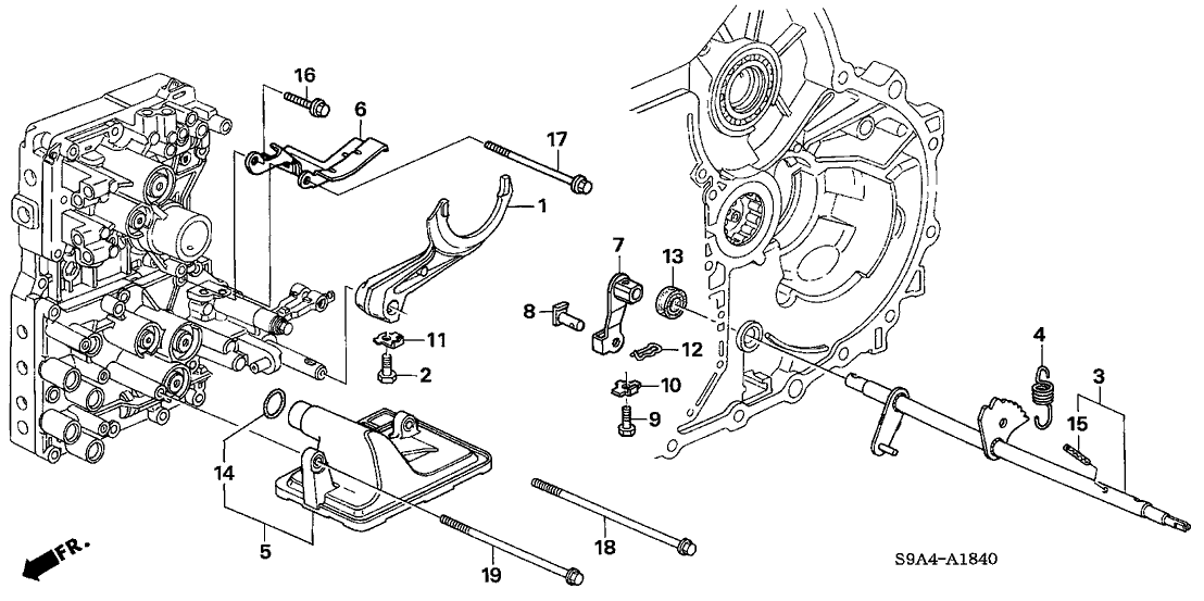 Honda 54314-SDA-A80 Pin, Control Wire