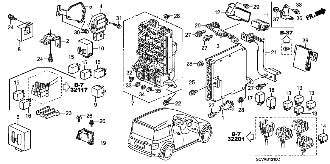 Honda 39721-SCV-A00 Bracket, Imoes Unit