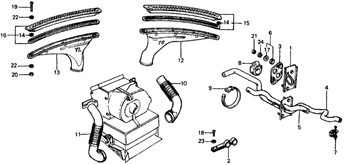 66910-673-000ZA Honda Garnish, L. Defroster *NH1L* (BLACK)