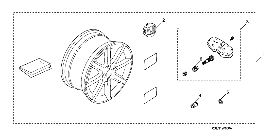 Honda 08W16-SLN-100A Wheel, Alloy (16") (Tpms)