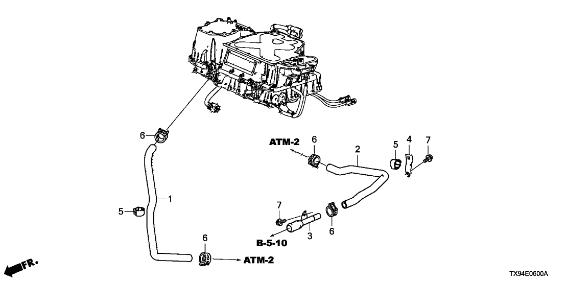 Honda 1J404-RDC-A00 Hose, Pcu Outlet